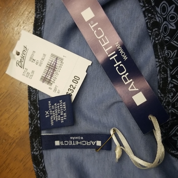 $5 ITEM. Blue and black pullover top NWT. MUST BUNDLE WITH OTHER ITEMS - Picture 8 of 8